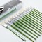ARTIFY Oil Paint Brushes Set, Acrylic Paint Brushes with Long and Heavy Handle, 15 Pcs Professional Natural Chungking Bristle Paintbrush Set, for Oil and Acrylic Gouache Painting, Green